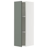 SEKTION Gabin pared 1 puerta c/ estantes, blanco/Nickebo Verde grisáceo mate, 31x37x102 cm
