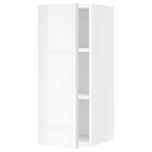 SEKTION Gabin pared 1 puerta c/ estantes, blanco/Ringhult blanco, 31x37x76 cm