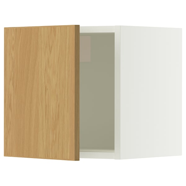 SEKTION Gabin pared 1 puerta c/ estantes, blanco/Sinarp chapa roble, 38x37x38 cm