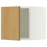 SEKTION Gabin pared 1 puerta c/ estantes, blanco/Sinarp chapa roble, 38x37x38 cm