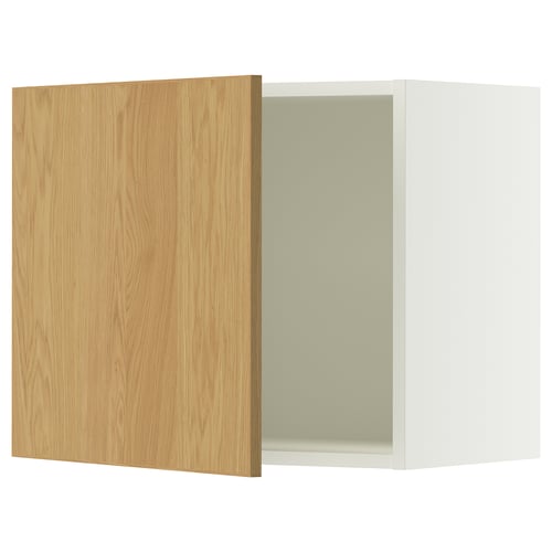 SEKTION Gabin pared 1 puerta c/ estantes, blanco/Sinarp chapa roble, 61x37x51 cm