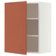 SEKTION Gabin pared 1 puerta c/ estantes, blanco/Terrsjö motivo de ondas marrón rojizo, 61x37x76 cm