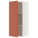 SEKTION Gabin pared 1 puerta c/ estantes, blanco/Terrsjö motivo de ondas marrón rojizo, 46x37x102 cm