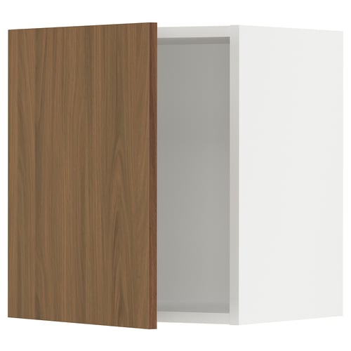 SEKTION Gabin pared 1 puerta c/ estantes, blanco/Tistorp Efecto nogal café, 46x37x51 cm