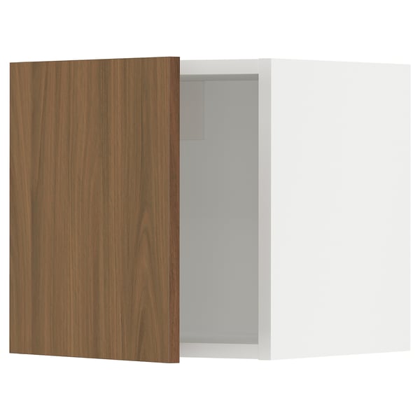 SEKTION Gabin pared 1 puerta c/ estantes, blanco/Tistorp Efecto nogal café, 38x37x38 cm
