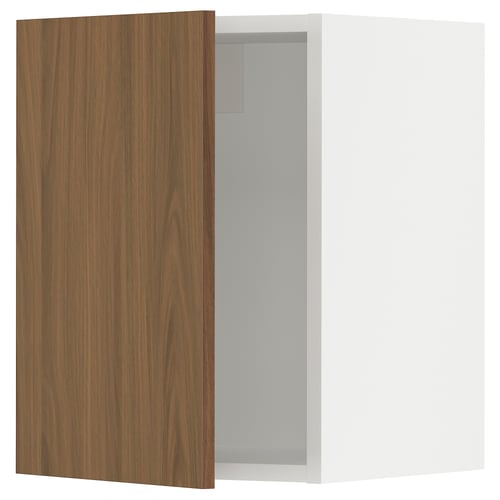 SEKTION Gabin pared 1 puerta c/ estantes, blanco/Tistorp Efecto nogal café, 38x37x51 cm
