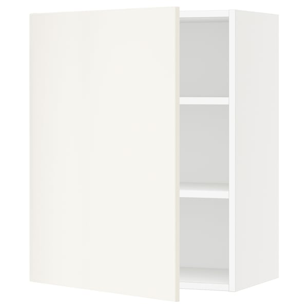 SEKTION Gabin pared 1 puerta c/ estantes, blanco/Veddinge blanco, 61x37x76 cm