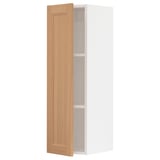 SEKTION Gabin pared 1 puerta c/ estantes, blanco/Vedhamn roble, 31x37x102 cm