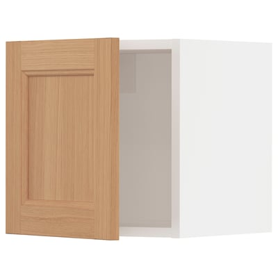 SEKTION Gabin pared 1 puerta c/ estantes, blanco/Vedhamn roble, 38x37x38 cm