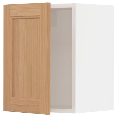 SEKTION Gabin pared 1 puerta c/ estantes, blanco/Vedhamn roble, 38x37x51 cm