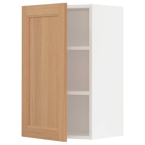 SEKTION Gabin pared 1 puerta c/ estantes, blanco/Vedhamn roble, 46x37x76 cm