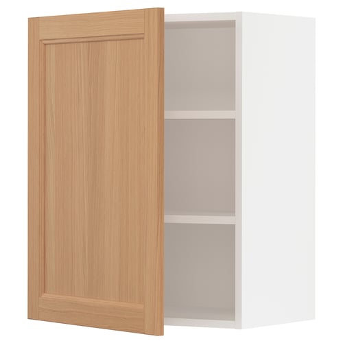 SEKTION Gabin pared 1 puerta c/ estantes, blanco/Vedhamn roble, 61x37x76 cm
