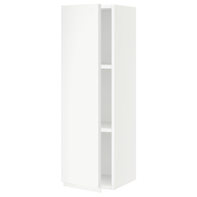 SEKTION Gabin pared 1 puerta c/ estantes, blanco/Voxtorp blanco mate, 31x37x102 cm