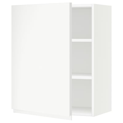 SEKTION Gabin pared 1 puerta c/ estantes, blanco/Voxtorp blanco mate, 61x37x76 cm