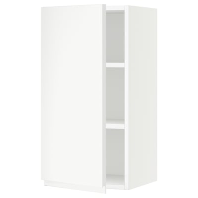 SEKTION Gabin pared 1 puerta c/ estantes, blanco/Voxtorp blanco mate, 38x37x76 cm