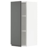SEKTION Gabin pared 1 puerta c/ estantes, blanco/Voxtorp gris oscuro, 31x37x76 cm