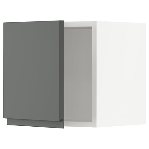SEKTION Gabin pared 1 puerta c/ estantes, blanco/Voxtorp gris oscuro, 38x37x38 cm