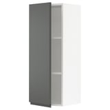 SEKTION Gabin pared 1 puerta c/ estantes, blanco/Voxtorp gris oscuro, 38x37x102 cm