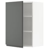 SEKTION Gabin pared 1 puerta c/ estantes, blanco/Voxtorp gris oscuro, 53x37x76 cm