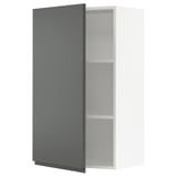 SEKTION Gabin pared 1 puerta c/ estantes, blanco/Voxtorp gris oscuro, 61x37x102 cm