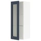 SEKTION Gabin pared 1 puerta vidrio c/ ests, blanco Axstad/mate azul, 38x37x102 cm