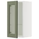 SEKTION Gabin pared 1 puerta vidrio c/ ests, blanco/Axstad verde grisáceo, 38x37x76 cm