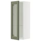 SEKTION Gabin pared 1 puerta vidrio c/ ests, blanco/Axstad verde grisáceo, 38x37x102 cm