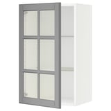 SEKTION Gabin pared 1 puerta vidrio c/ ests, blanco/Bodbyn gris, 46x37x76 cm