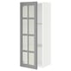 SEKTION Gabin pared 1 puerta vidrio c/ ests, blanco/Bodbyn gris, 38x37x102 cm