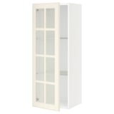SEKTION Gabin pared 1 puerta vidrio c/ ests, blanco/Bodbyn hueso, 38x37x102 cm
