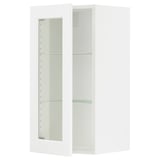 SEKTION Gabin pared 1 puerta vidrio c/ ests, blanco Enköping/blanco efecto madera, 38x37x76 cm