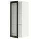 SEKTION Gabin pared 1 puerta vidrio c/ ests, blanco/Hejsta Vidrio acanalado carbón, 38x37x102 cm