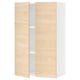 SEKTION Gabin pared 2 puertas c/ estantes, blanco/Askersund efecto fresno claro, 61x37x102 cm