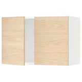 SEKTION Gabin pared 2 puertas c/ estantes, blanco/Askersund efecto fresno claro, 76x37x51 cm