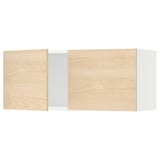 SEKTION Gabin pared 2 puertas c/ estantes, blanco/Askersund efecto fresno claro, 91x37x38 cm