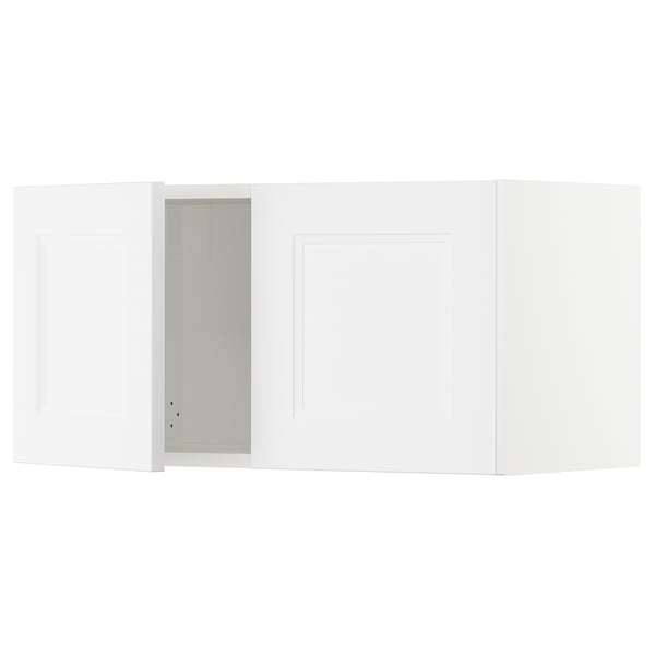 SEKTION Gabin pared 2 puertas c/ estantes, blanco/Axstad blanco mate, 76x37x38 cm