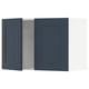 SEKTION Gabin pared 2 puertas c/ estantes, blanco Axstad/mate azul, 76x37x51 cm