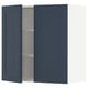 SEKTION Gabin pared 2 puertas c/ estantes, blanco Axstad/mate azul, 76x37x76 cm