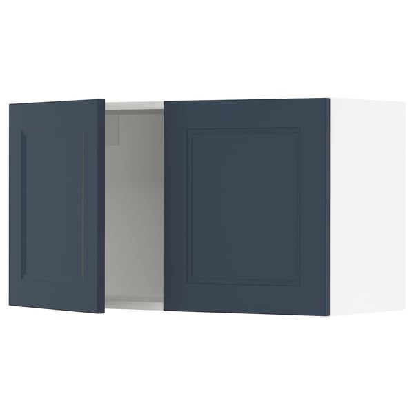 SEKTION Gabin pared 2 puertas c/ estantes, blanco Axstad/mate azul, 91x37x51 cm