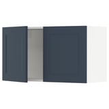 SEKTION Gabin pared 2 puertas c/ estantes, blanco Axstad/mate azul, 91x37x51 cm