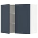 SEKTION Gabin pared 2 puertas c/ estantes, blanco Axstad/mate azul, 91x37x76 cm