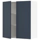 SEKTION Gabin pared 2 puertas c/ estantes, blanco Axstad/mate azul, 91x37x102 cm