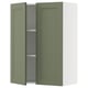 SEKTION Gabin pared 2 puertas c/ estantes, blanco/Axstad verde grisáceo, 76x37x102 cm