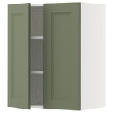 SEKTION Gabin pared 2 puertas c/ estantes, blanco/Axstad verde grisáceo, 61x37x76 cm