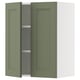 SEKTION Gabin pared 2 puertas c/ estantes, blanco/Axstad verde grisáceo, 61x37x76 cm
