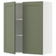 SEKTION Gabin pared 2 puertas c/ estantes, blanco/Axstad verde grisáceo, 91x37x102 cm