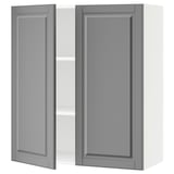 SEKTION Gabin pared 2 puertas c/ estantes, blanco/Bodbyn gris, 91x37x102 cm