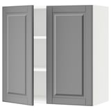 SEKTION Gabin pared 2 puertas c/ estantes, blanco/Bodbyn gris, 76x37x76 cm