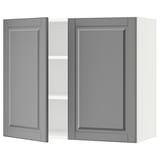 SEKTION Gabin pared 2 puertas c/ estantes, blanco/Bodbyn gris, 91x37x76 cm
