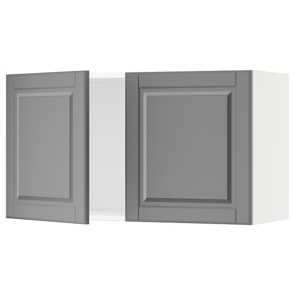 SEKTION Gabin pared 2 puertas c/ estantes, blanco/Bodbyn gris, 91x37x51 cm